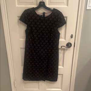 Black Lace Overlay Dress